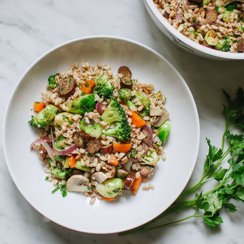 Warm Vegan Farro Bowl | Very EATalian 