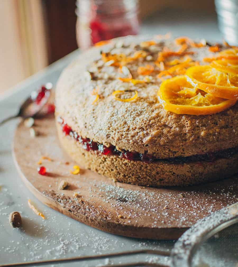 Gluten-free Red Berry Almond Buckwheat Cake | Very EATalian