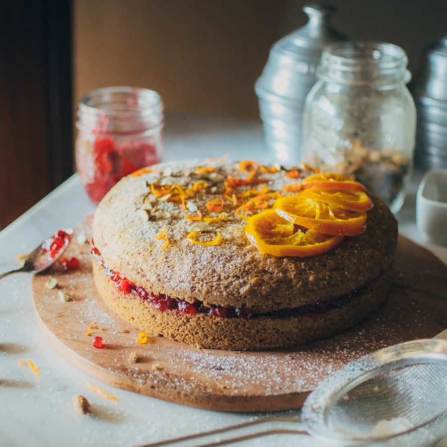 Gluten-free Red Berry Almond Buckwheat Cake | Very EATalian