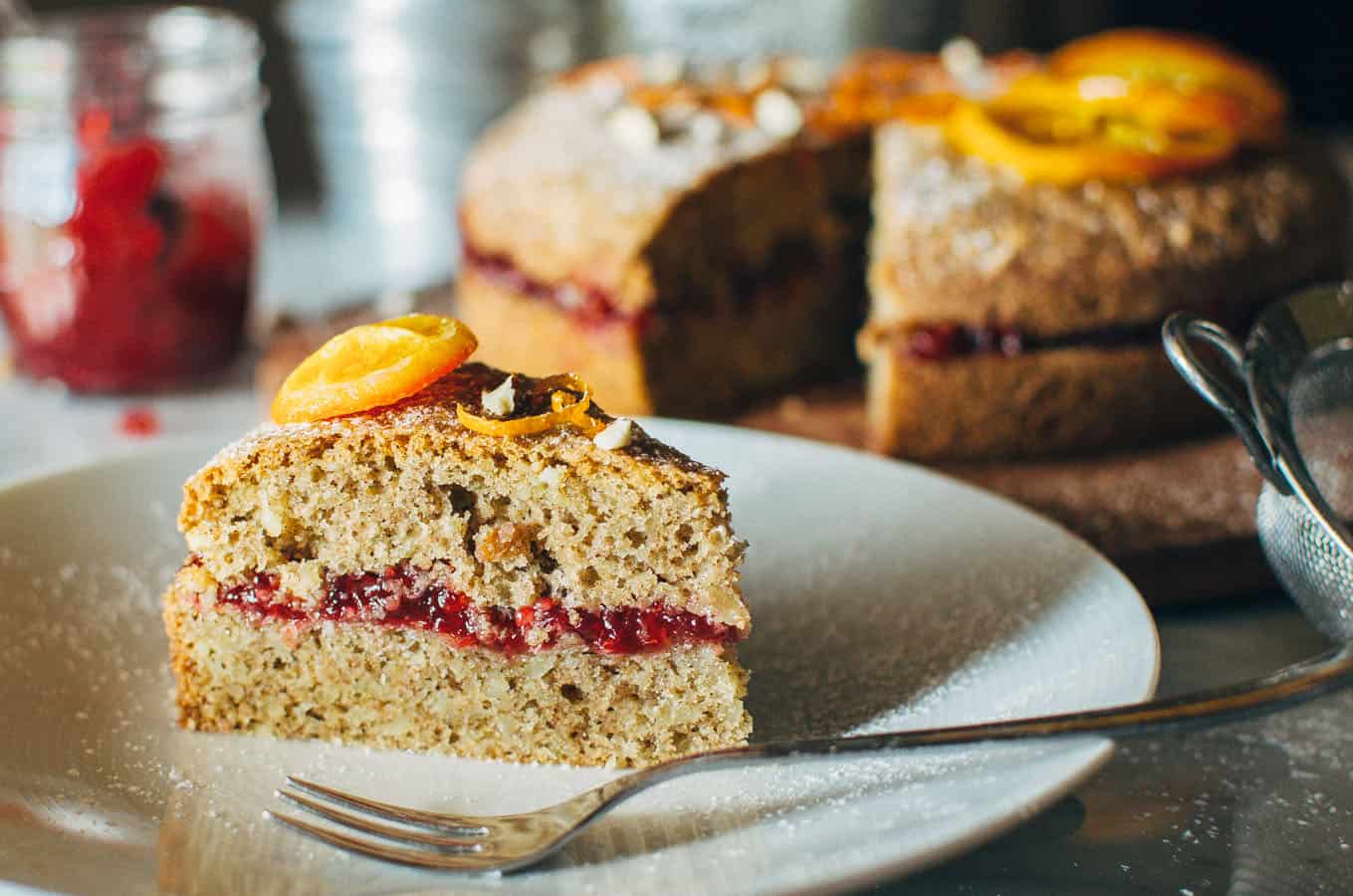 Gluten-free Red Berry Almond Buckwheat Cake | Very EATalian