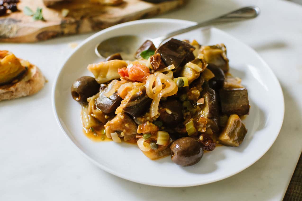 Caponata Siciliana (Sicilian Eggplant Antipasto) [Vegan, Gluten