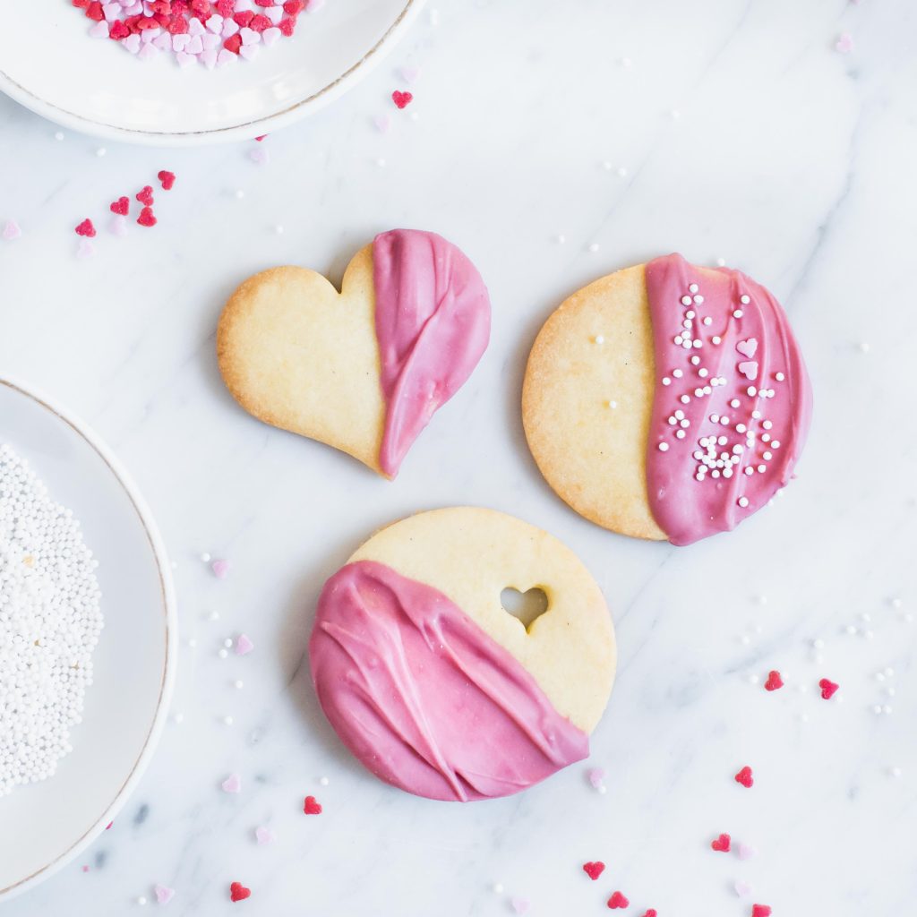 Pink Chocolate-dipped Cookies | Very EATalian 