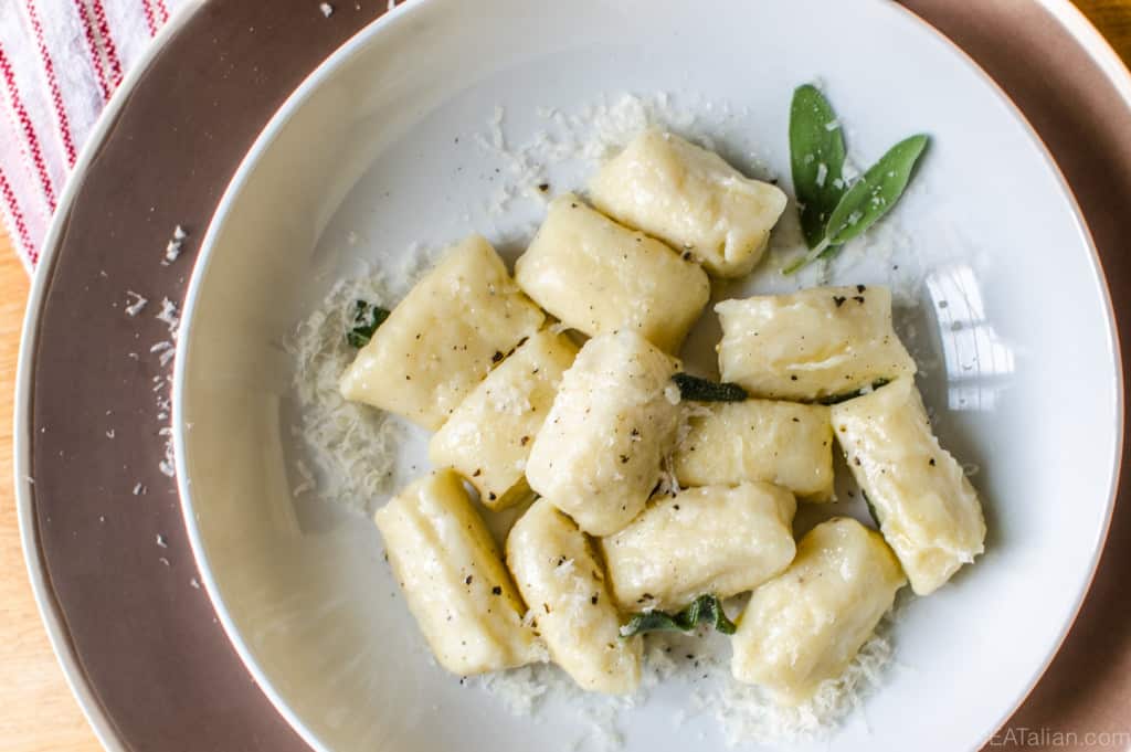 Ricotta Gnocchi with Butter and Sage sauce