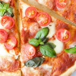 Pizza Margherita with Cherry Tomatoes