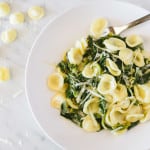 Cat’s Ear Greens and Asiago Cheese Orecchiette