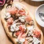 Soft Focaccia with Radicchio, Speck, and Burrata