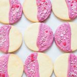 Pink Chocolate-dipped Cookies