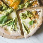 Pizza Bianca with Ricotta, Zucchini Blossoms, Zucchini, and Anchovies | Very EATalian