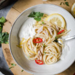 Spaghetti with Tuna, Lemon, and Creamy Stracciatella Cheese